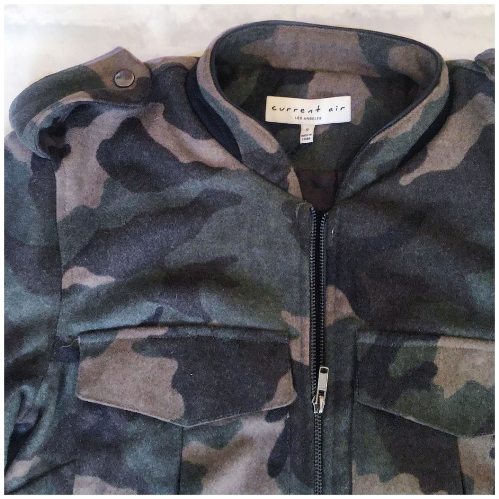 LAST ONE! Current Air Anthro Military Chic Camo Jacket Coat - Picture 6 of 8